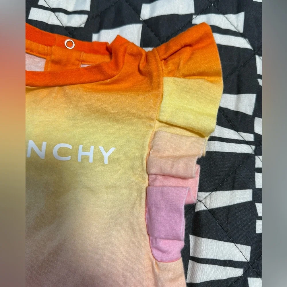 GIVENCHY Ruffled Ombré Cotton Shirt Size 6M - Picture 5 of 15